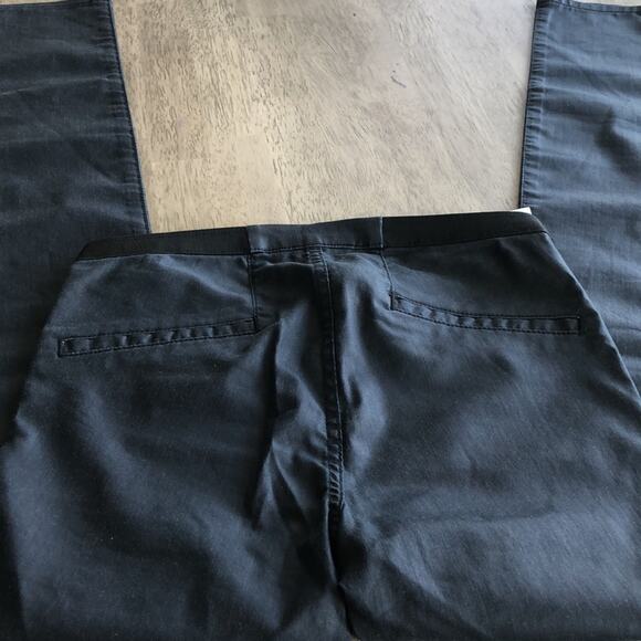 Helmut Lang Wax Coated Pull On Pants Leggings Navy Mid Rise - Sz 26 - Picture 7 of 9